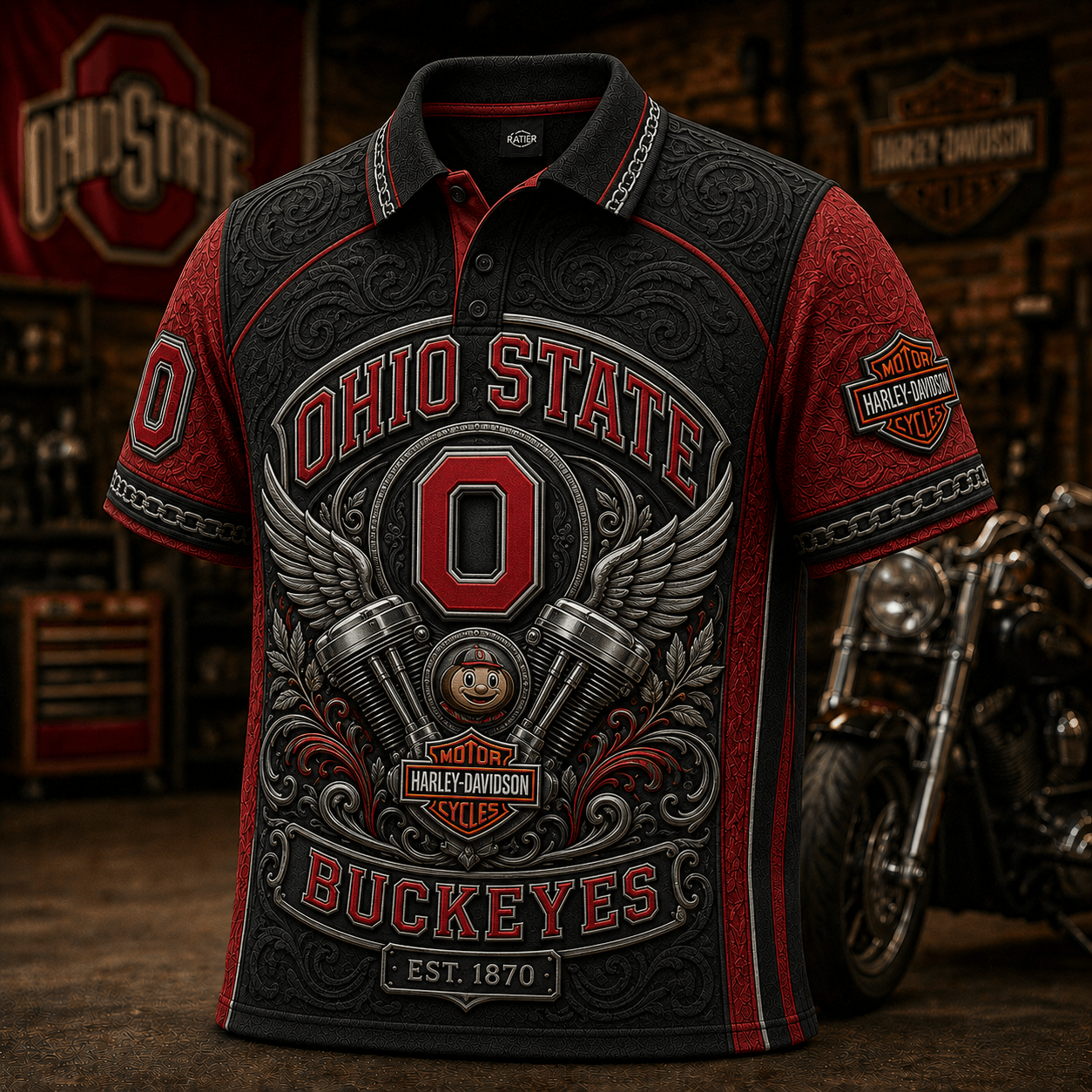 PREMIUM OSB EMBOSS POLO SHIRT HQH