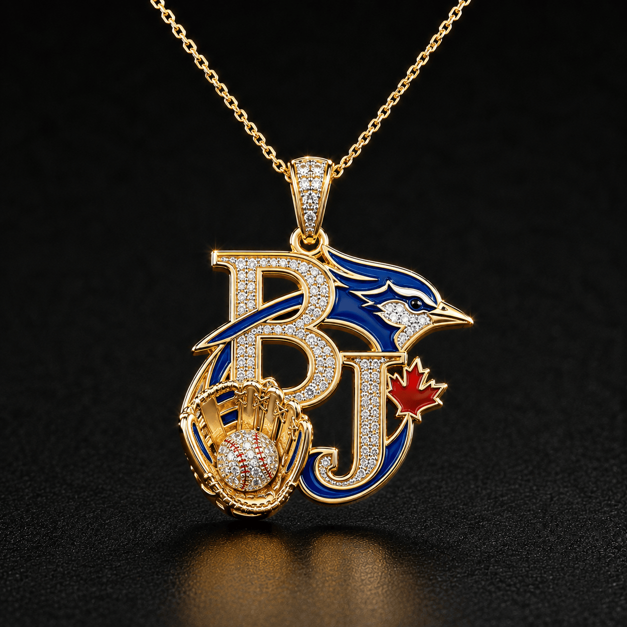 TBJ Solid Gold Chain with Diamond Pendant BMD