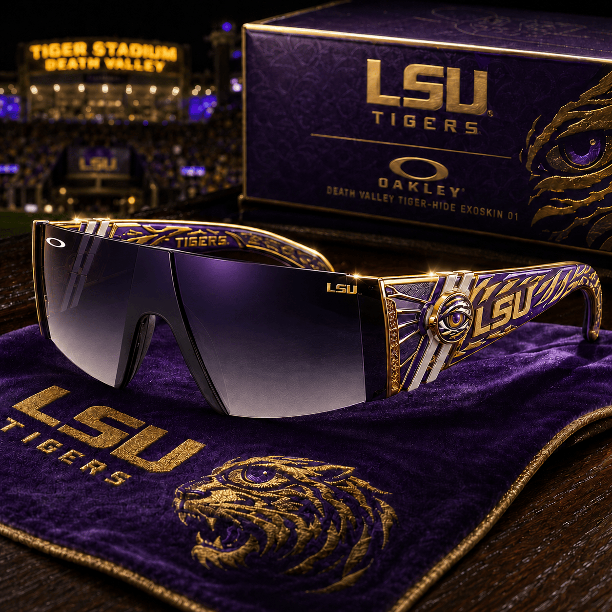 PREMIUM LSU UNISEX SUNGLASSES NTTB