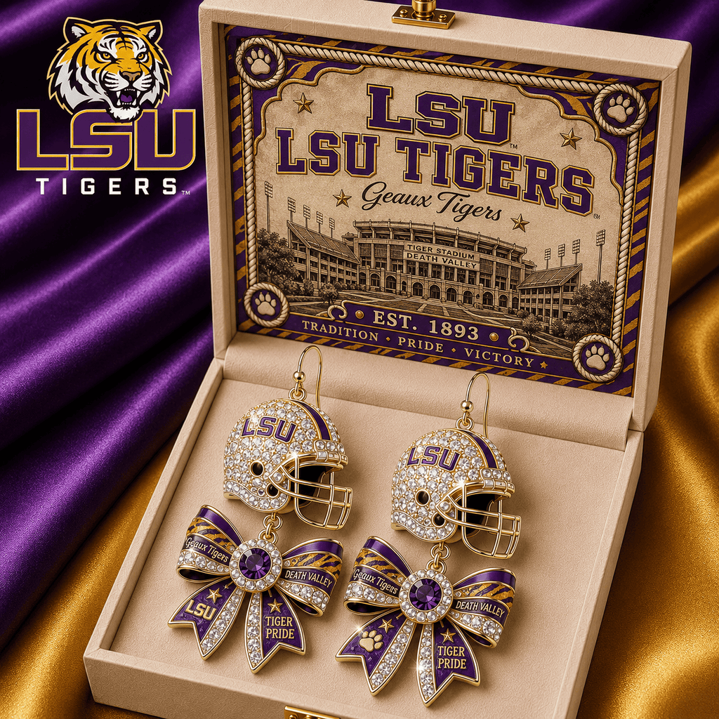 Premium LSU Dangle Earrings TNSM