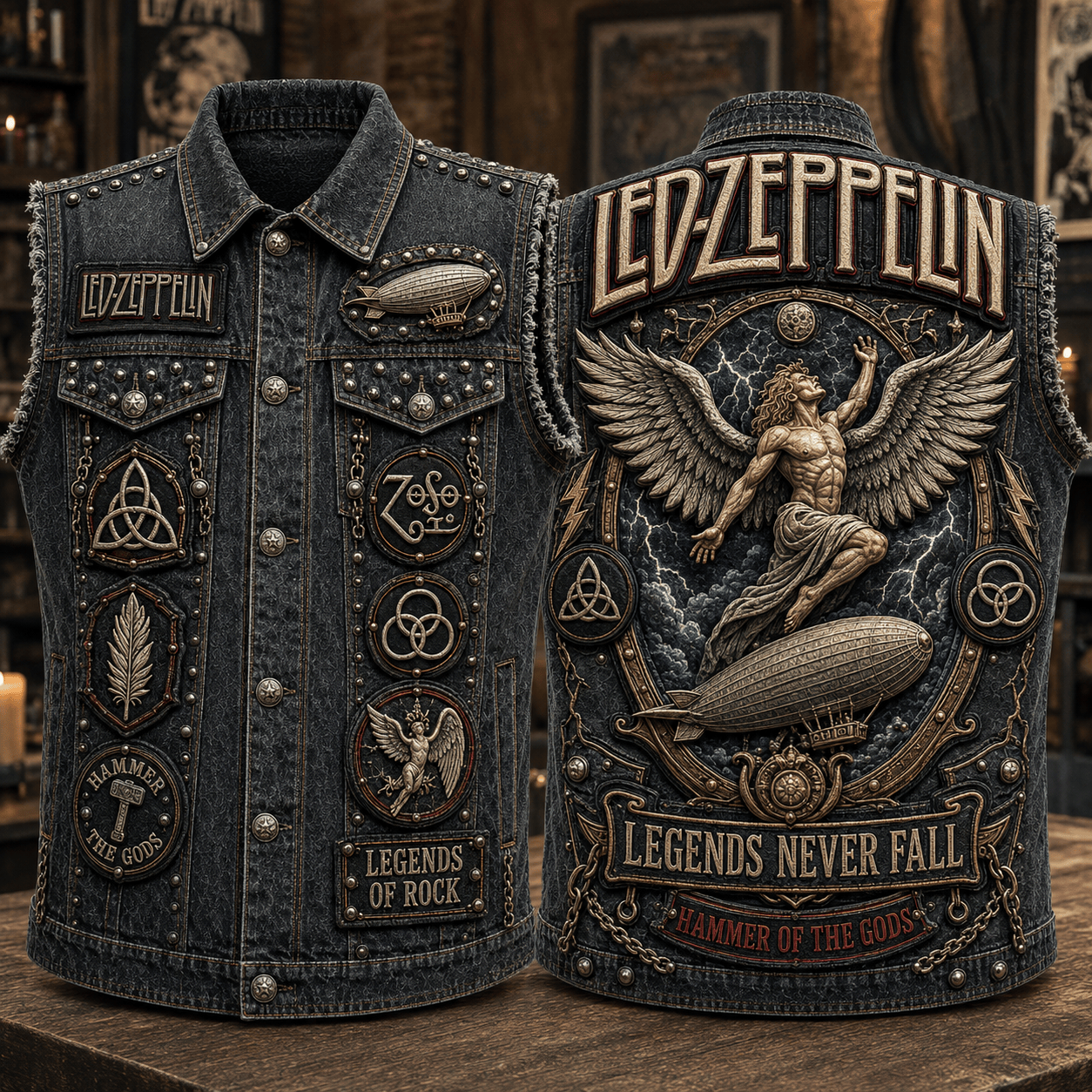 LZPL PREMIUM DENIM VEST LNTH